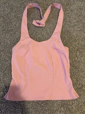 Soft Pink Halter Tie-Back Camisole